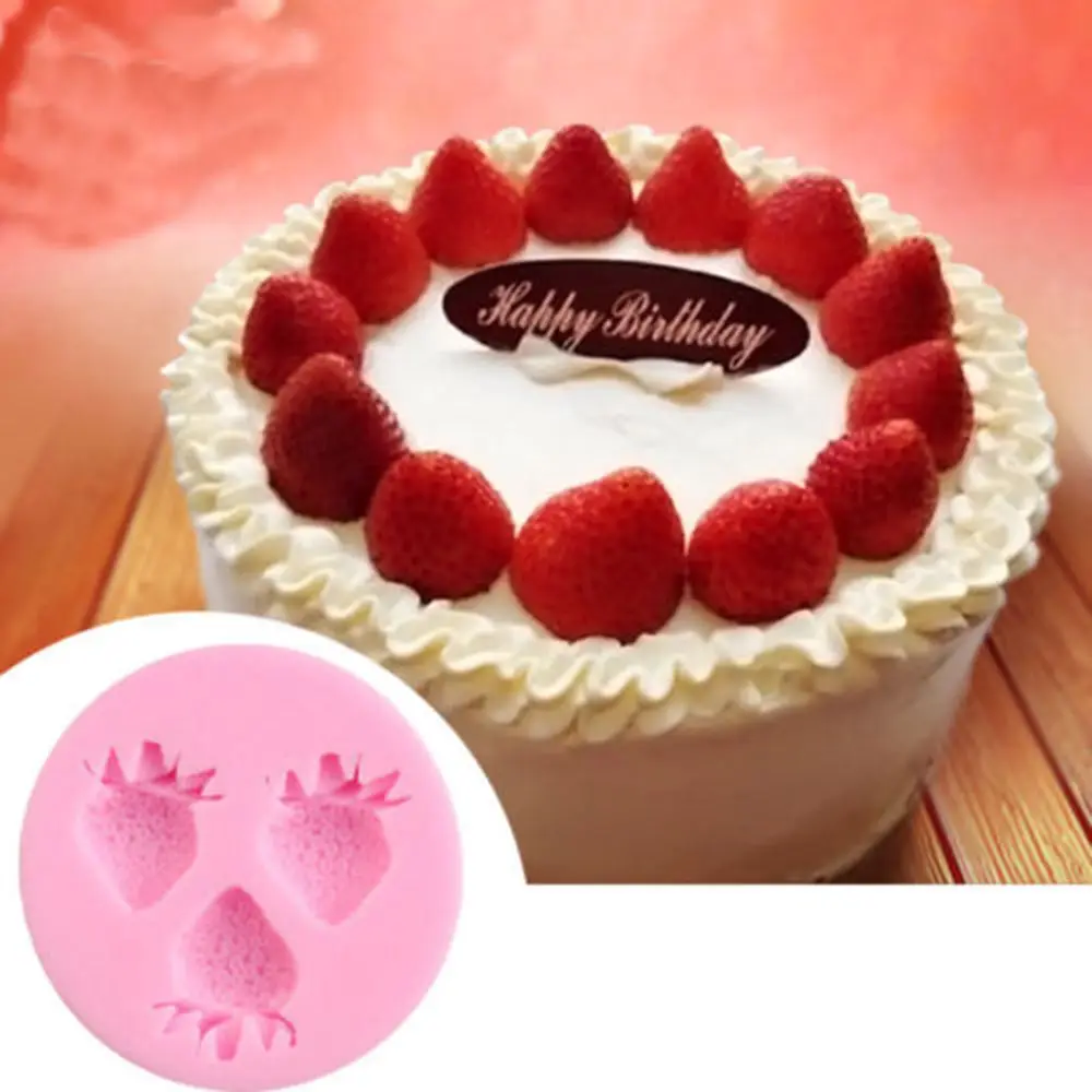 3D с принтом клубники Raspberry черники из силиконы штамповый конфетный торт Сезон: