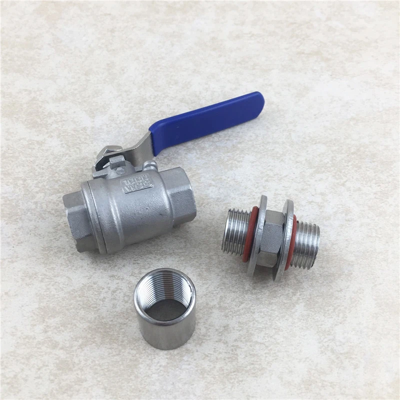 Stainless Steel Weldless Kettle Ball Valve kit Beer brewing 1/2&quotBSP with Bulkhead Brew Pipe Fittings | Дом и сад