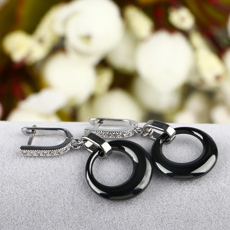 Кольцо с подвеской в виде сердца длинный круг кулон серьги ювелирный набор