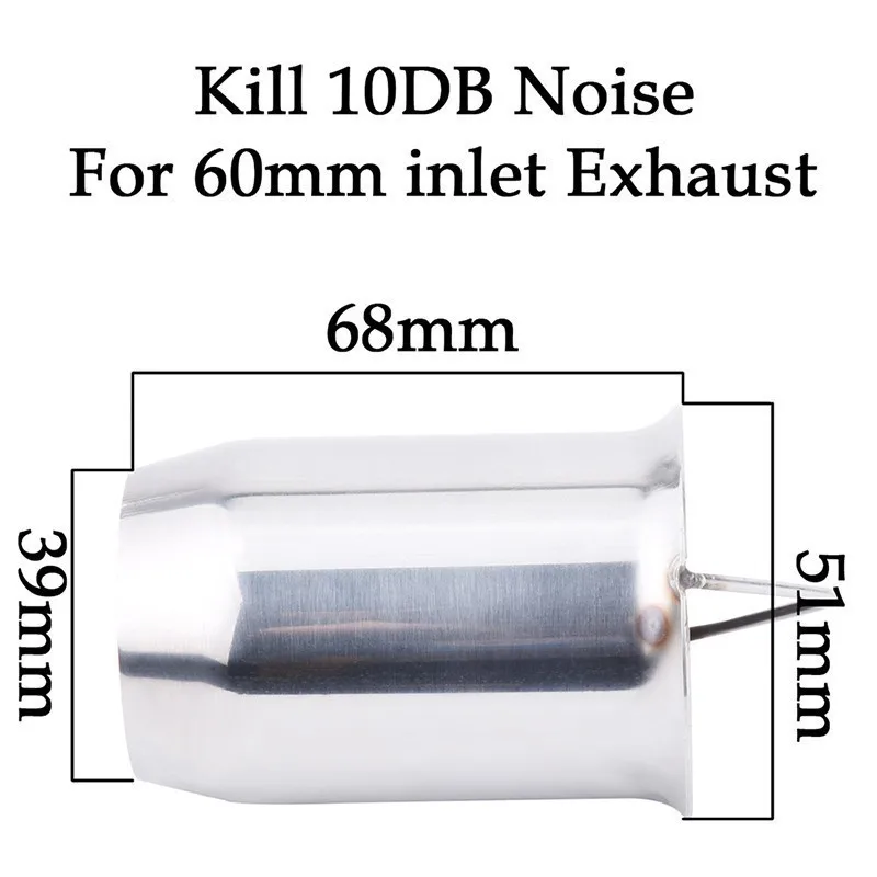 ESPEEDER Motorcycle DB Killer Silencer Noise Sound Eliminator Muffler Escapes Exhaust Muffler Escapes For 60mm 51mm Pipe Tip