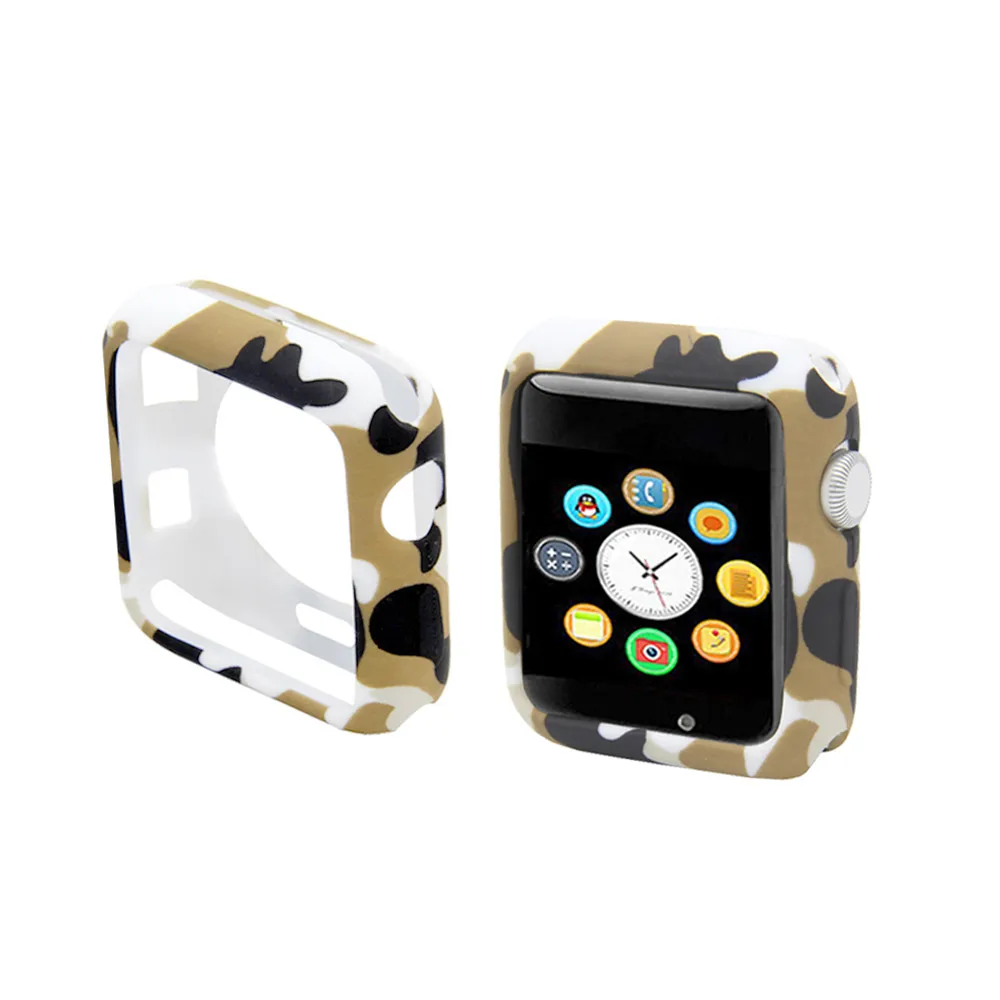 Спортивный защитный ремешок для часов 42 38 мм чехол Apple Watch мягкий силиконовый