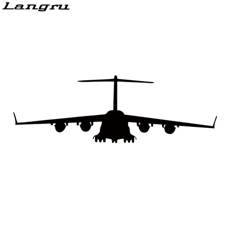 Langru 2017 строительный самолет передний вид Автомобильная оконная наклейка