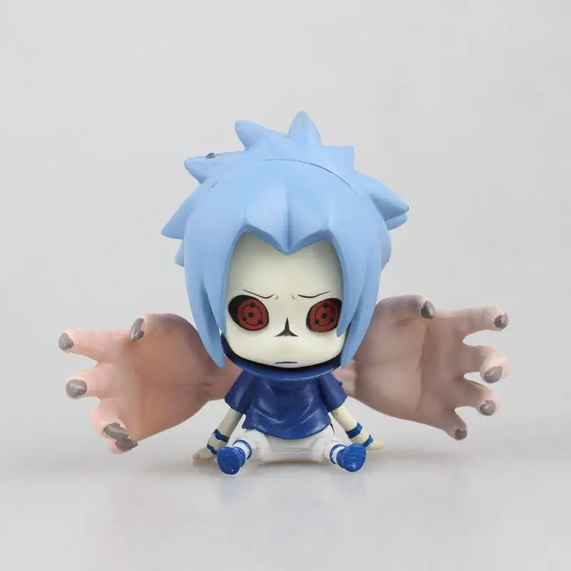 Naruto Shippuden Sankiyou Q Version Sasuke I Love Luo Change Face Pacifier Box Egg Figurine Figure Ornaments Kid Toy Gift | Игрушки и