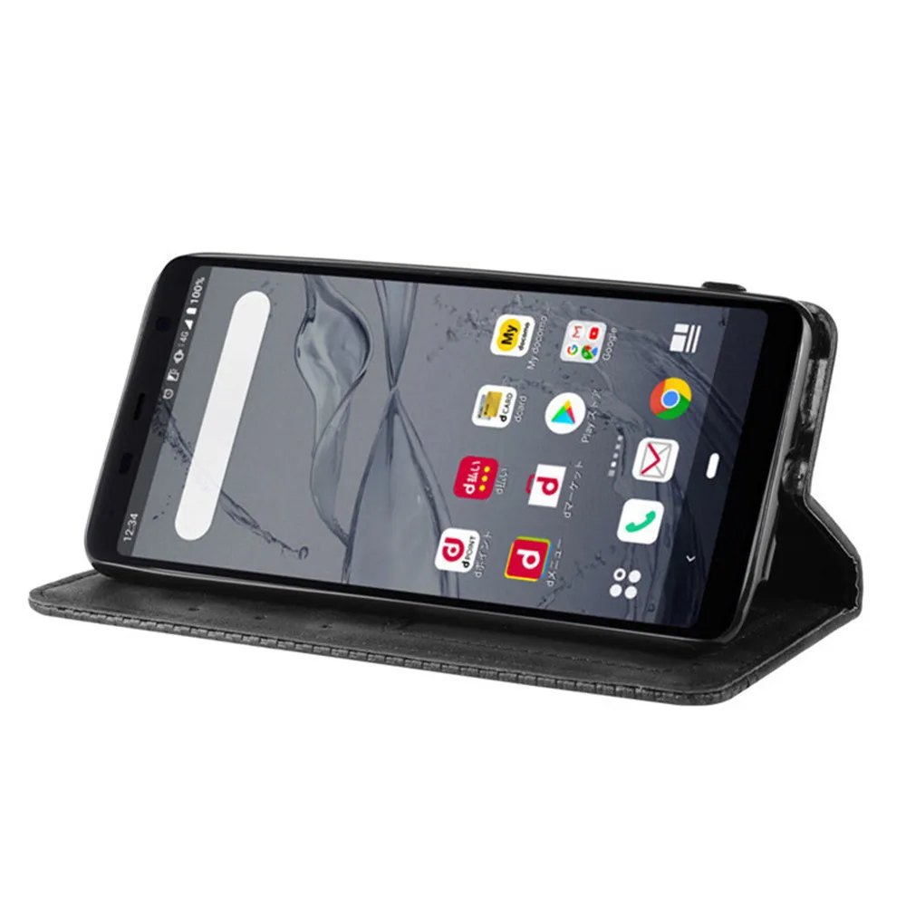 Чехол для Fujitsu Arrows Be3 5 6 дюйма Роскошный чехол бумажник из искусственной кожи с