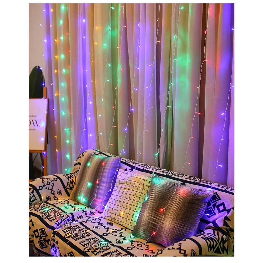 Светодиодные Luces Decoracion рождественские фонари праздничный свет романтические гирлянды Рождественские Свадебные праздники 3x3/2x2/6x3/3x2 метра