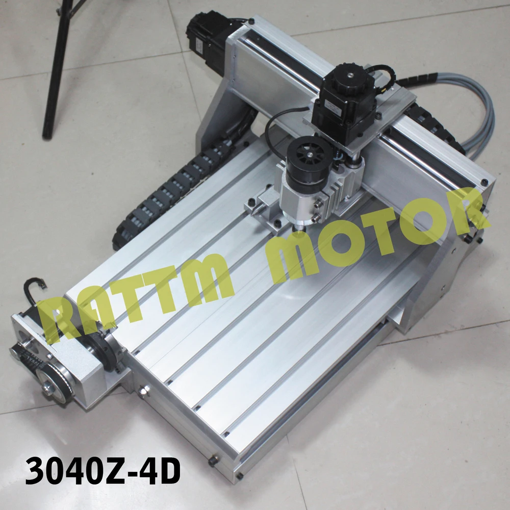 Комплект фрезерного станка с ЧПУ для гравировального 4 оси 3040Z 4D дерева ПВХ сплава