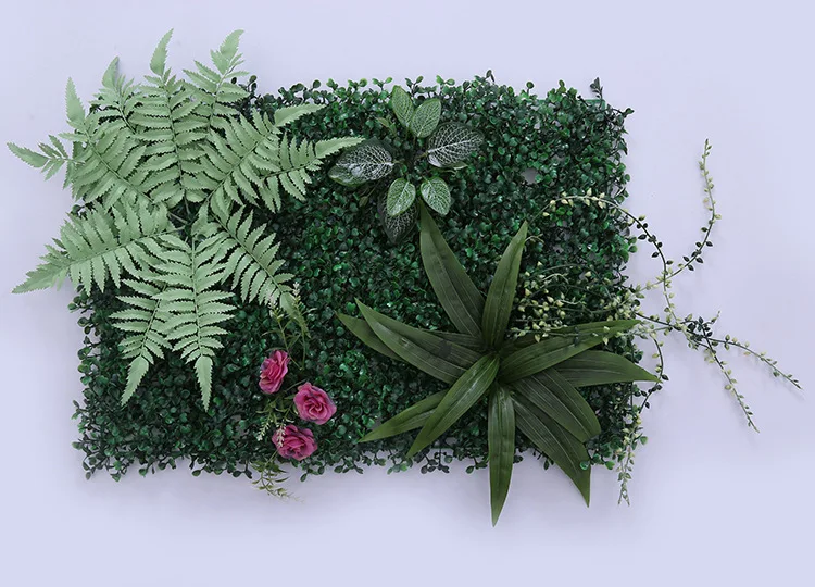 Green Plantst 4 Искусственный цветок, настенное растение, стена, газон, искусственный Крипер, папоротник, лист, пластиковая трава, сделай сам, свадьба, отель, фоновое украшение для вечеринки - Цвет: Green Plantst 4