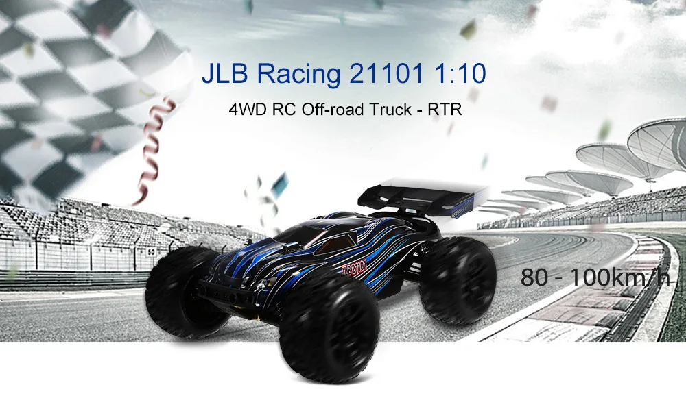 JLB Racing 21101 1:10 4WD RC бесщеточный внедорожный грузовик RTR 80-100 км/ч/3670 2500KV бесщеточный двигатель/функция колесиков