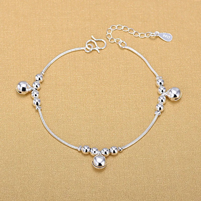 

Silver Color Bell Bracelets Fashion Charm Bracelets Fine Fashion Bracelets Jewelry For Woman Gift