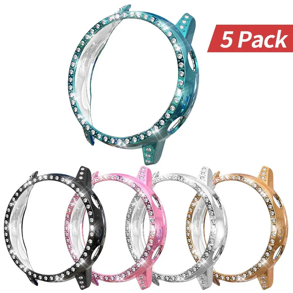5 Pack Для samsung Galaxy Watch Активный Чехол SM-R500 ПК умные часы Алмазный чехол светильник тонкий пластиковый бампер аксессуары - Цвет: 5 Pack