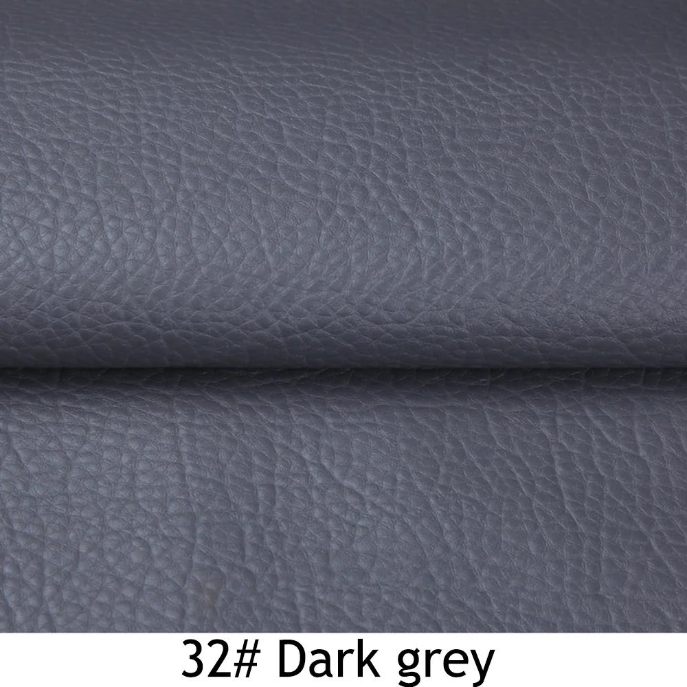 32 Dark Grey 25 см* 34 см искусственная кожа личи ткань украшения стены DIY ручной работы сшить одежду аксессуары поставки - Цвет: 32 Dark Grey