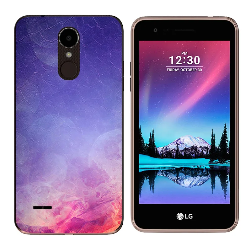 Для LG K4 2017 X230K чехол мягкий TPU силиконовый кошачий пейзаж для телефона с рисунком