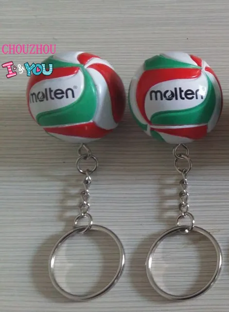 10 шт мужские женские пляжные волейбольные ПВХ 3 7 см брелок для ключей бизнес