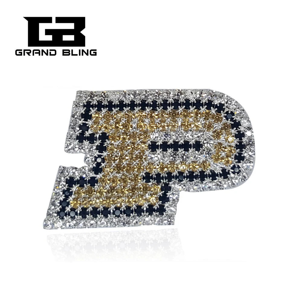 

Sport Theme of Crystal Souvenir "P" Letter Lapel Pin