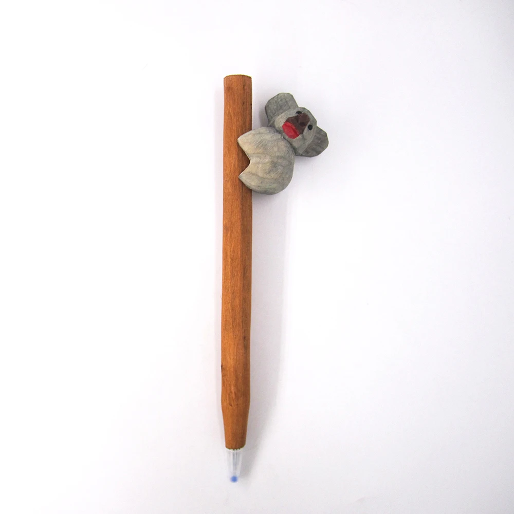 Ручная работа деревянная ручка для эмбоссинга милое животное коала резные