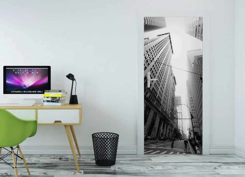 3D современные Нью-Йорк авеню двери Настенные обои фотообои настенные принты