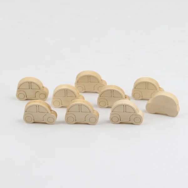 Выберите цвет деревянный милый автомобиль разделитель для бисера бусины 25x18 мм