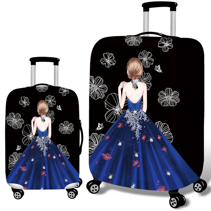 Женский эластичный защитный чехол для багажа модный толстый с 3D принтом