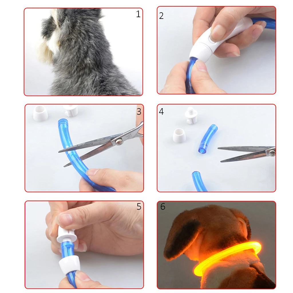 Ошейник Поводок для питомца собаки ночное Безопасность мигающее сияние собачий