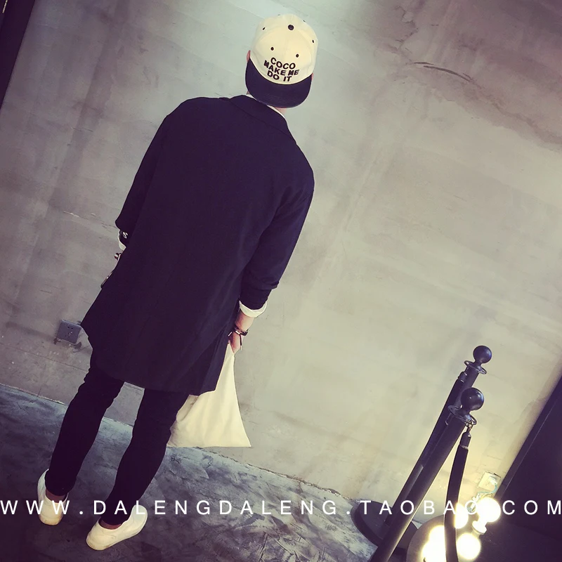 2016 мужская одежда весной чистых любителей в длинный участок Южная Корея костюм