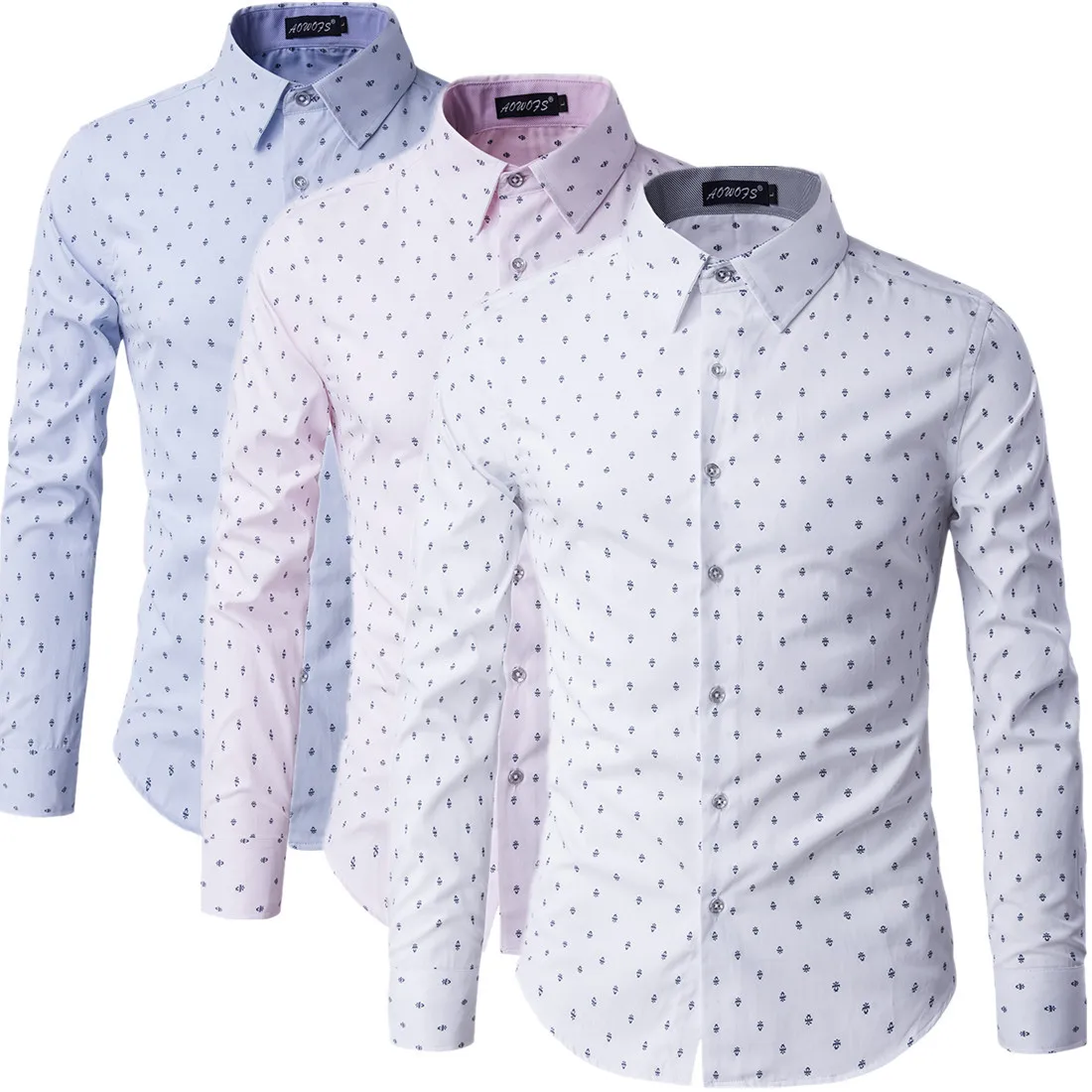 Camisas Promotion настоящие повседневные рубашки Мужская рубашка с длинными рукавами и принтом в английском стиле