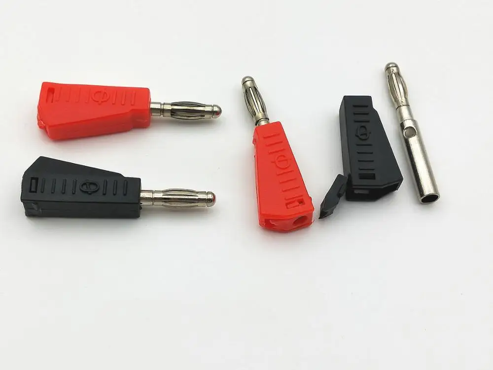 20 шт. никелированный разъем типа банан припой красный и черный | Обустройство