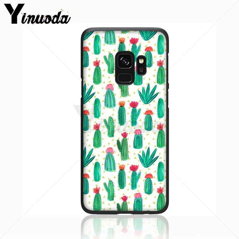Роскошный чехол для телефона Yinuoda green cactus plant уникальный дизайн чехлы Samsung Galaxy s9 s8