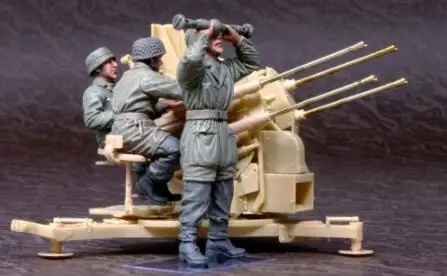 1/35 масштаб неокрашенные Смолы Рисунок FLAK38 Crew 4 фигурка ()|resin figure|1/35 scale1/35 crew |