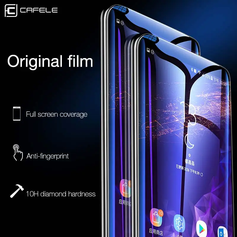 CAFELE 9D изогнутое закаленное стекло для Samsung Galaxy S9 полная изогнутая Защитная пленка