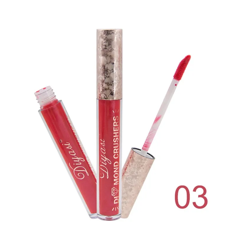 Сексуальные Металлические цвета матовая губная помада водостойкая материя