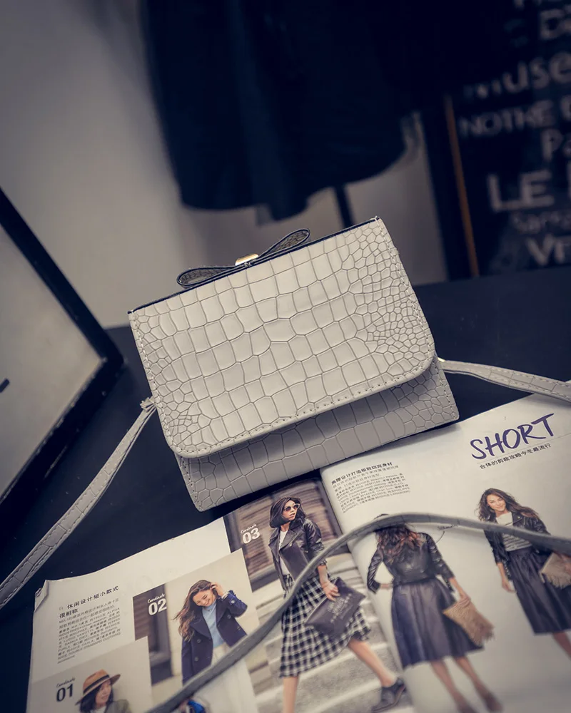 Женские сумки простой модный клапан сумка мессенджер с узором крокодила тренд