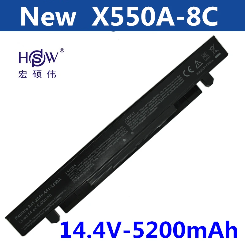HSW ноутбук Батарея для ASUS A41-X550 A41-X550A A450 Батарея для ноутбука A550 F450 F550 F552 K450 P450 P550 R409 R510 X450 X452C