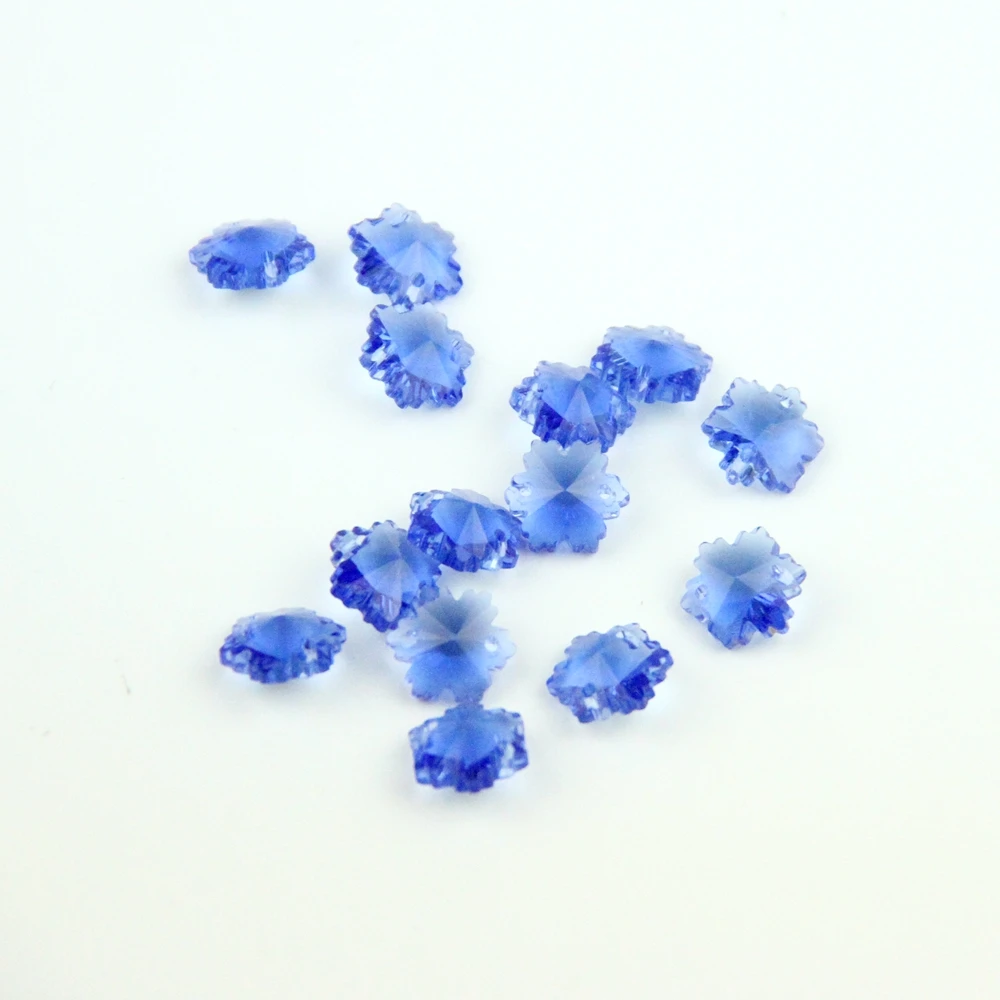 Хрустальные бусины в виде снежного цветка хит продаж сапфировые 14 мм для