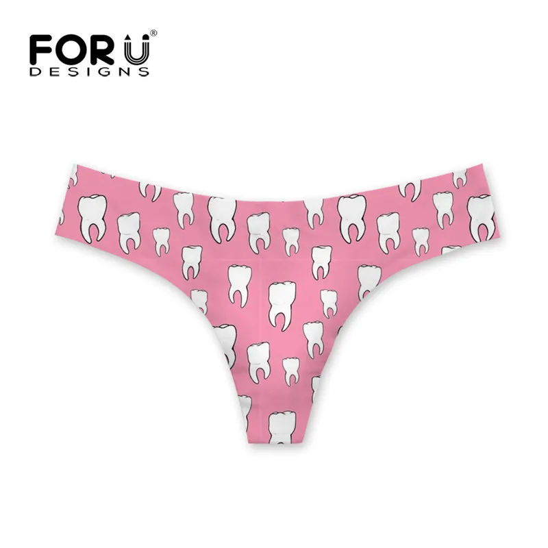 Модные сексуальные женские стринги FORUDESIGNS трусики забавное нижнее белье с зубным