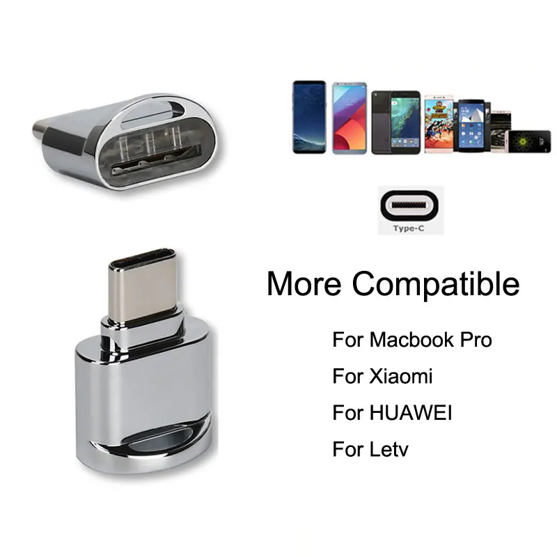 EASYA Mini OTG Type C кардридер usb 3 1 Micro SD TF для Macbook или смартфона с интерфейсом type c