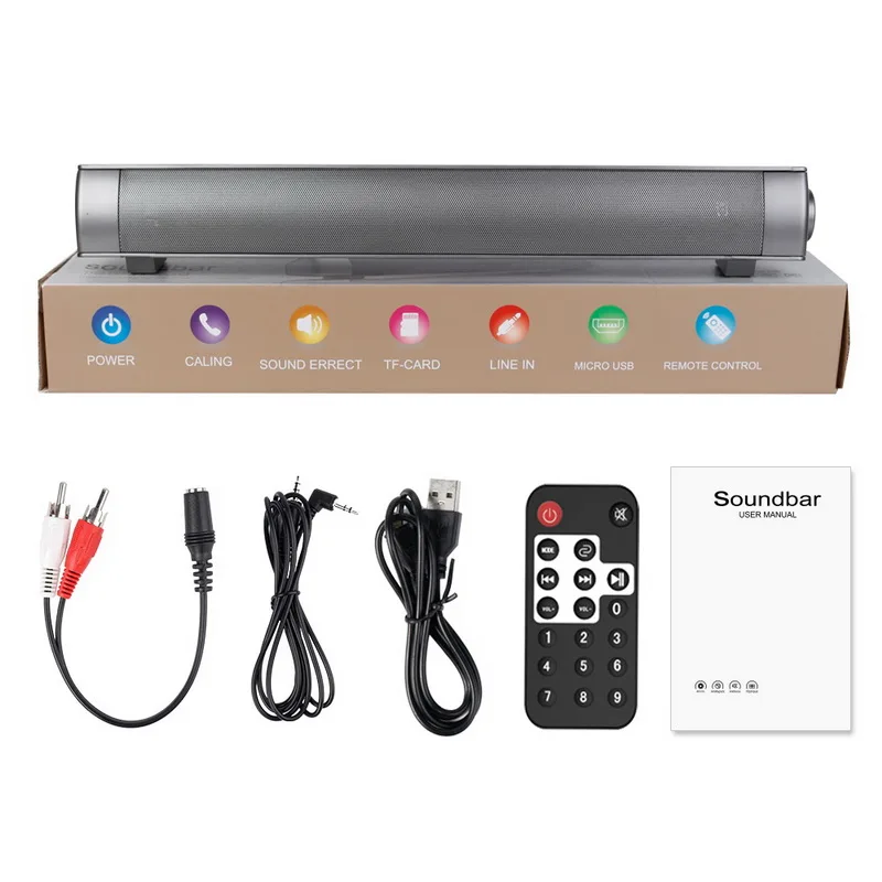 Bluetooth динамик s беспроводной Саундбар портативный домашний кинотеатр Romote AUX TF Mp3