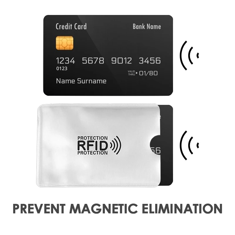 10 шт Анти Rfid кошелек Блокировка ридер банк держатель карты Id Чехол для банковских