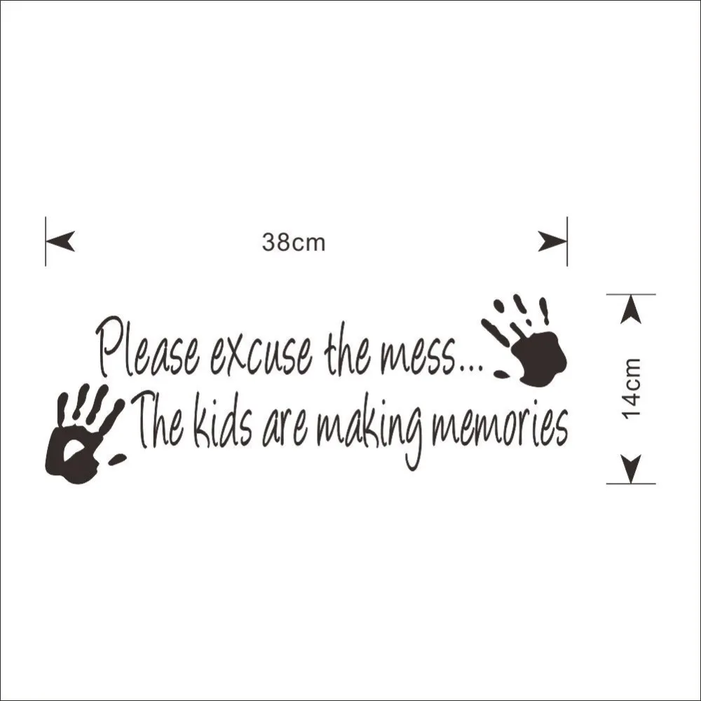 Пожалуйста прошу прощения за беспорядок цитата наклейка на стену милые руки