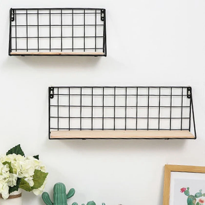 2 шт. деревянная железная настенная полка стойка для хранения организация кухни
