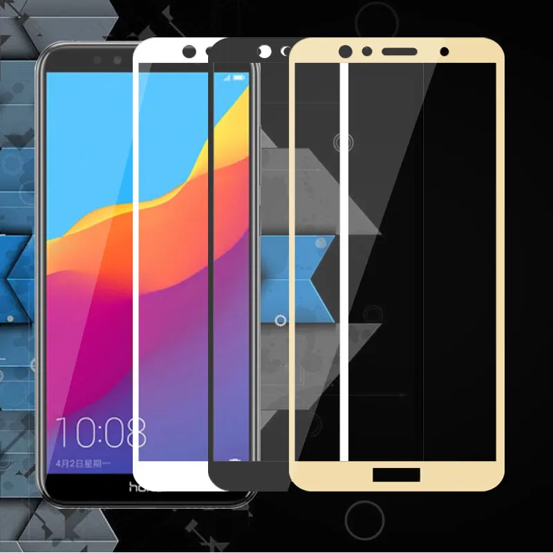 Полное покрытие закаленное стекло для Huawei Y6 Prime 2018 Защитная пленка экрана Y 6