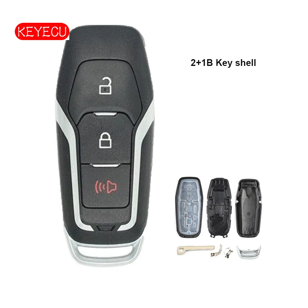 

Keyecu Smart Prox Remote Key Shell Case Fob 2+1 Button for Ford M3N-A2C31243300