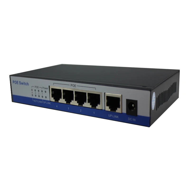 Коммутатор rj45 poe 802.3af 4 порта питание 15 5 Вт для ip камер nvr телефонов Wi Fi точка