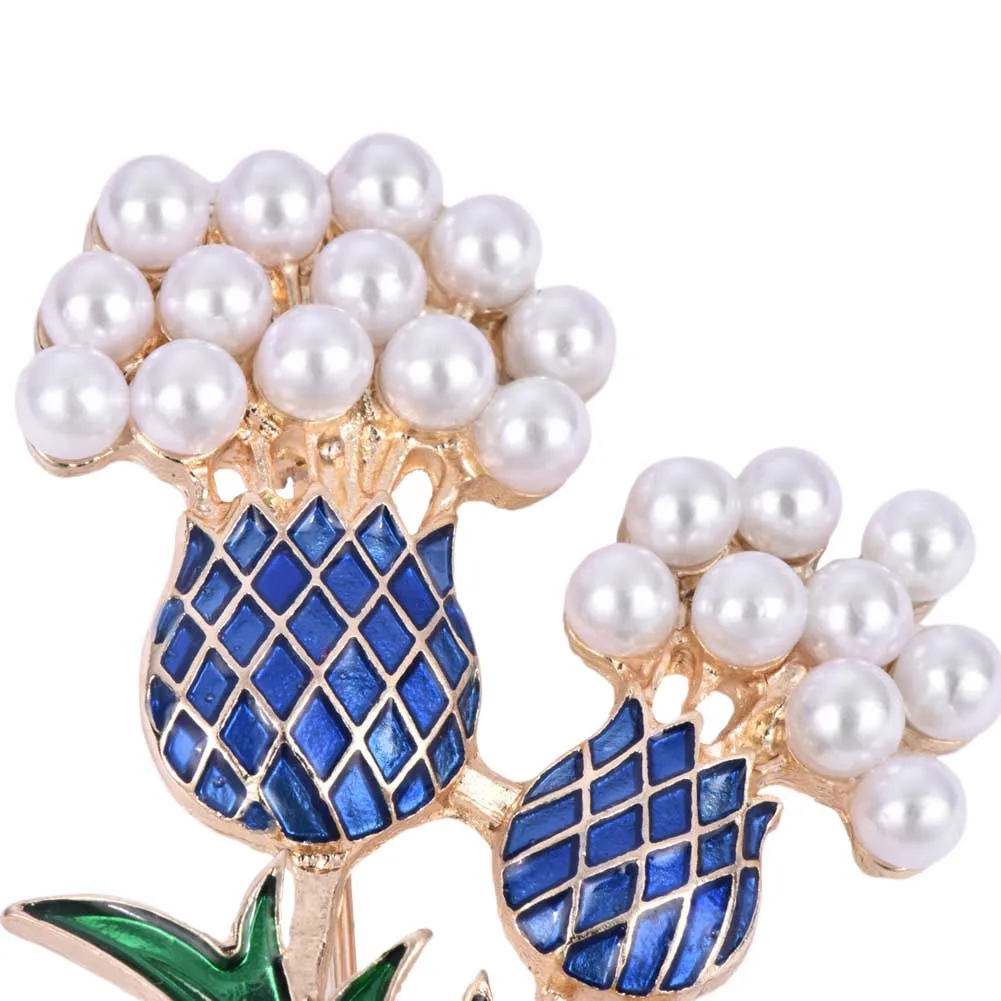 Женская эмалированная брошь в виде ананаса с искусственным жемчугом|brooch gift|tree