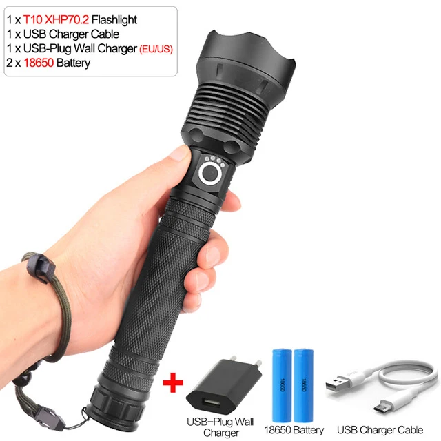 7000 люменов лампа xhp70.2 мощный фонарик usb Zoom СВЕТОДИОДНЫЙ Фонарь xhp70 xhp50 18650 или 26650 аккумулятор лучший для активного отдыха - Испускаемый цвет: Package B
