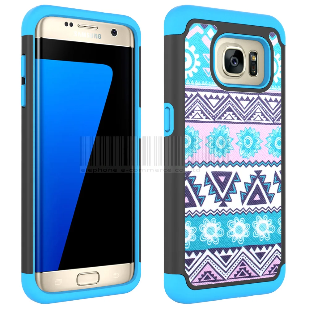 Phone Case For Samsung Galaxy S7 Edge Dual Layer Tribal Totem Armor PC+Silicone Shockproof Protective Hard PC Back Cover |