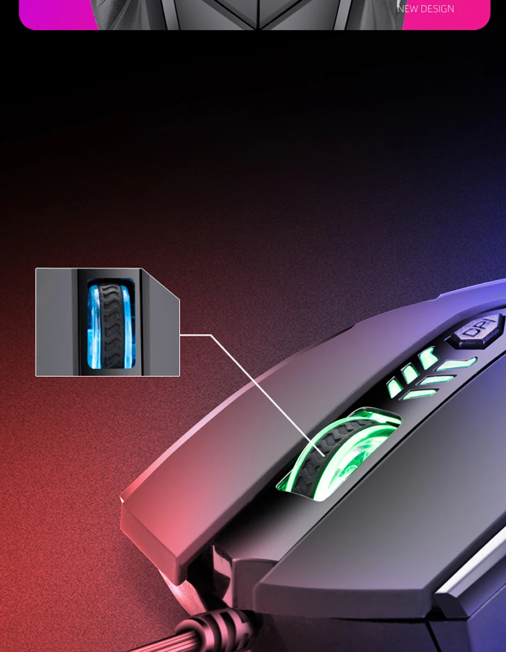 Проводная игровая мышь FORKA Silence Click, 6 кнопок, USB, бесшумный светодиодный оптический кабель, эргономичная компьютерная мышь, Мыши для ПК, ноутбука, геймера