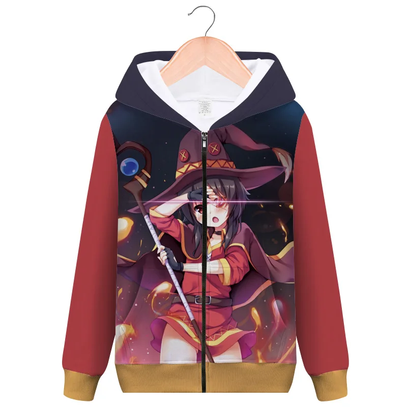 KonoSuba Божье благословение на этот чудесный мир Megumin Aqua куртка с капюшоном косплейный костюм с капюшоном Толстовка в уличном стиле
