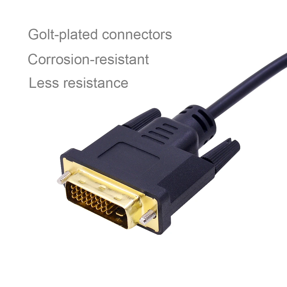 CHIPAL Full HD 1080P 24 + 1 25Pin папа к 15Pin женский DVI D VGA адаптер кабель конвертер для ПК