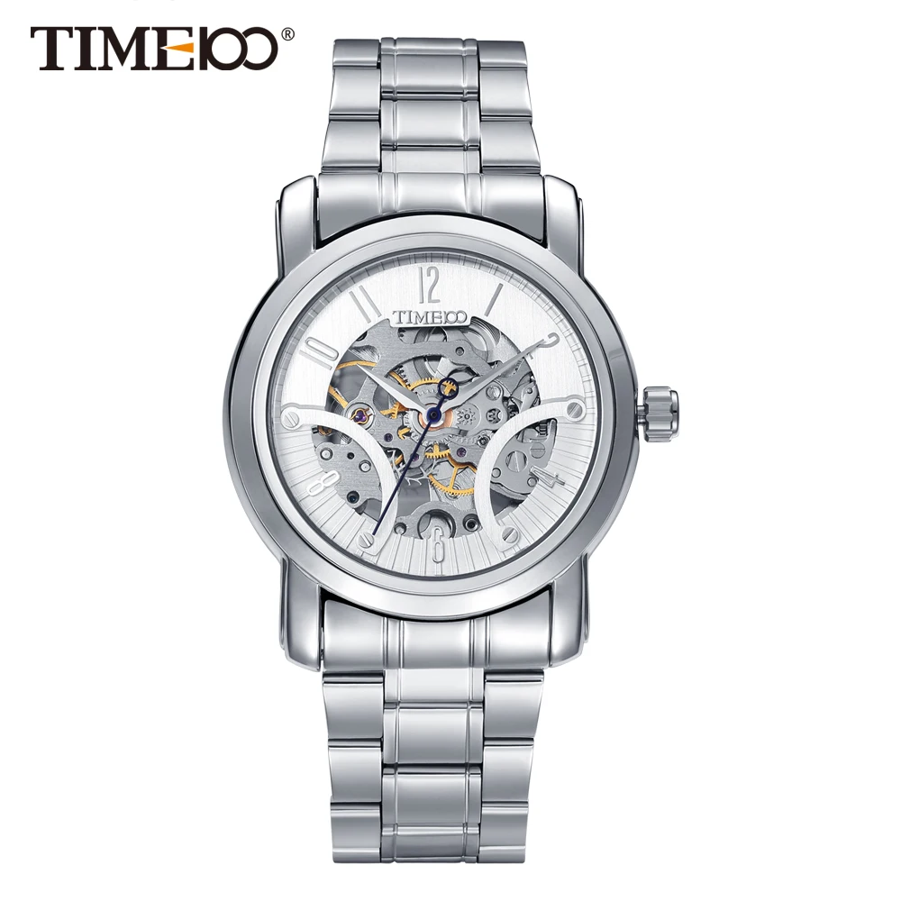 

Time100 Mechanical watches Men's Skeleton wristwatches self-wind business casual style Water resistant Luxury Fashion