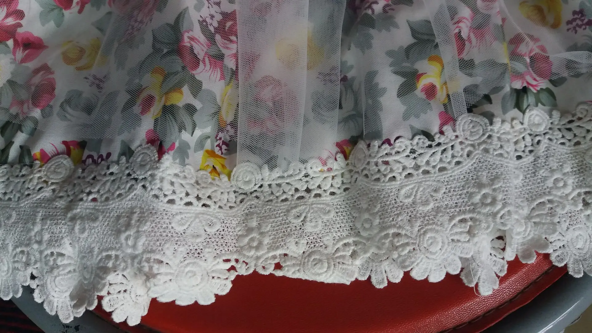 Летнее кружевное платье для девочек с цветочным принтом | Детская одежда и обувь